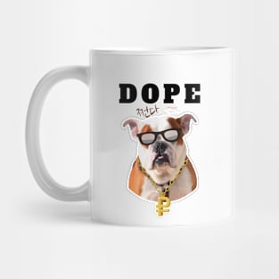 Dope bulldog with Korean letters Mug